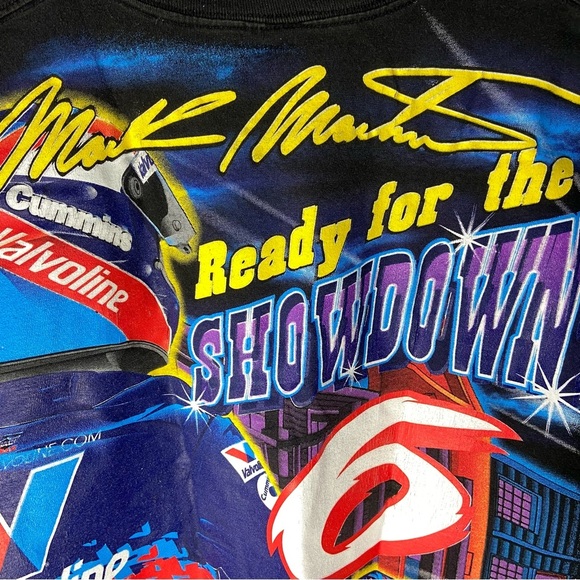 Vintage 1999 Nascar MARK MARTIN Size XL The 6 Shooter All Over T Shirt Anvil - Picture 8 of 13